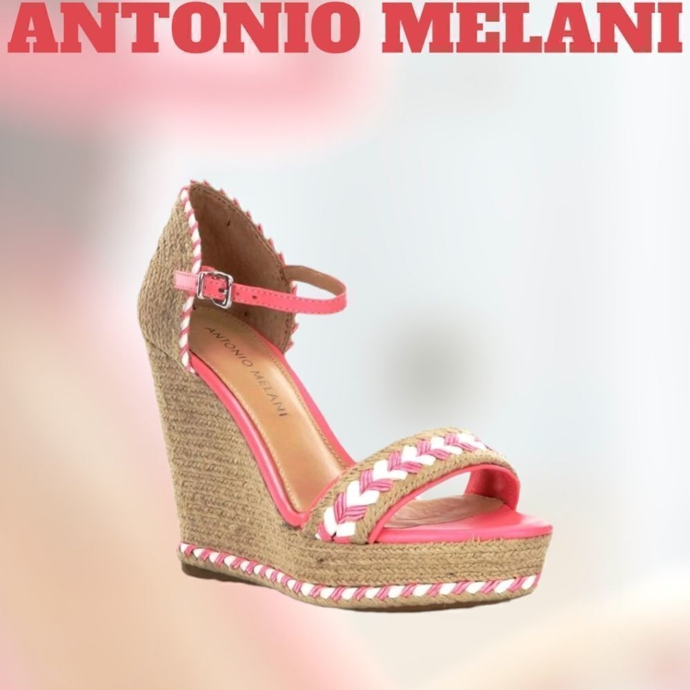 ANTONIO MELANI SHARLA ESPODRILLE PLATFORM WEDGE SANDALS - Picture 2 of 11